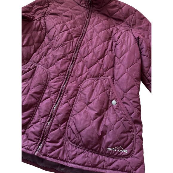 Eddie Bauer Dark Berry Year Round Quilted Field Full Zip Jacket Size XL - Picture 6 of 10